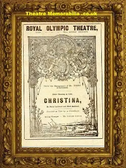 London Royal Olympic Theatre – Christina – 1888