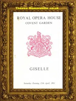 London Royal Opera House Covent Garden – Giselle – 1961