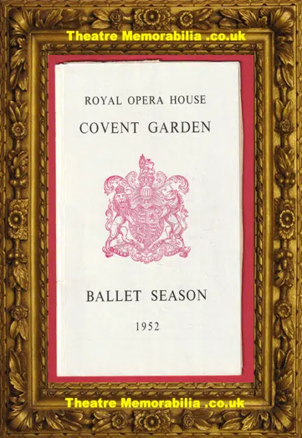London Royal Opera House – Sadler’s Wells Ballet – 1952 Fonteyn