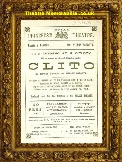 London Royal Princess Theatre – Clito – 1886