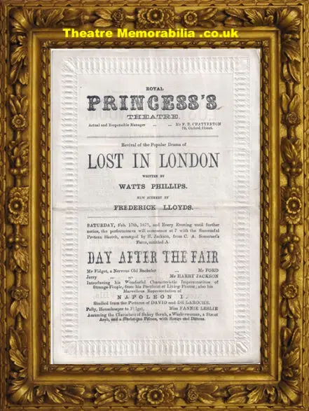 London Royal Princess Theatre – Lost In London – 1877