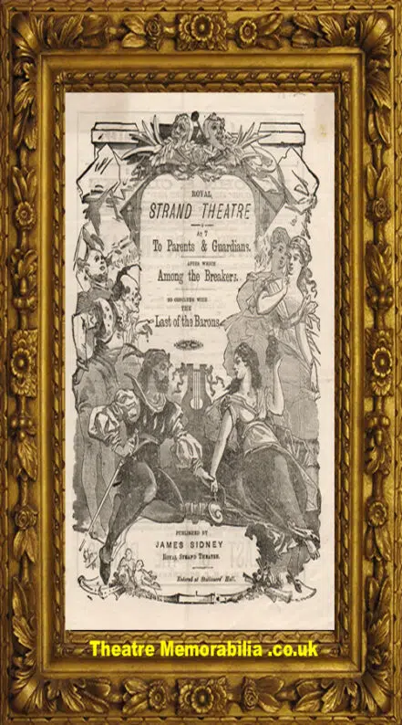 London Royal Strand Theatre – Parents & Guardians – 1872