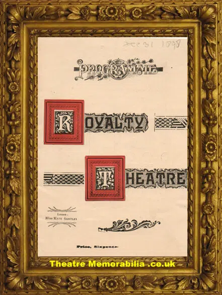 London Royalty Theatre – Little Ray Of Sunshine – 1898