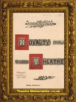 London Royalty Theatre – Little Ray Of Sunshine – 1898