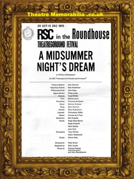 London RSC in the Round – Theatreground Festival – 1970 Kingsley