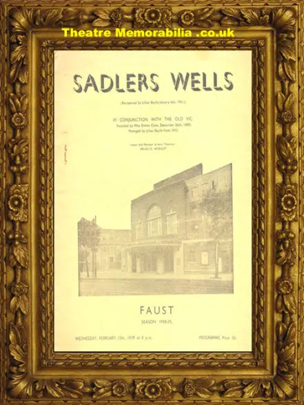 London Sadler’s Wells Theatre – Faust – 1939