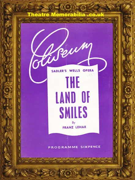 London Sadler’s Wells Theatre – The Land Of Smiles – 1950s