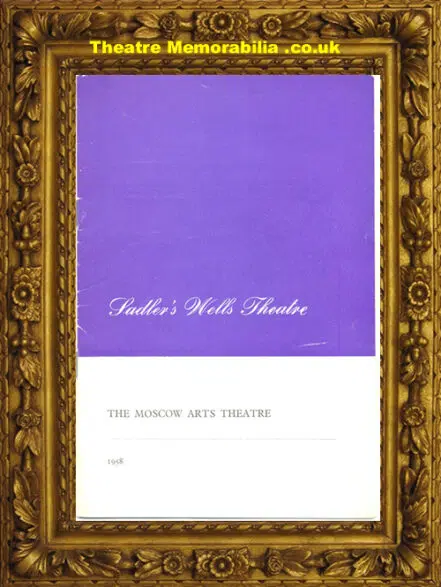 London Sadler’s Wells Theatre – Three Sisters Moscow 1958 Signed