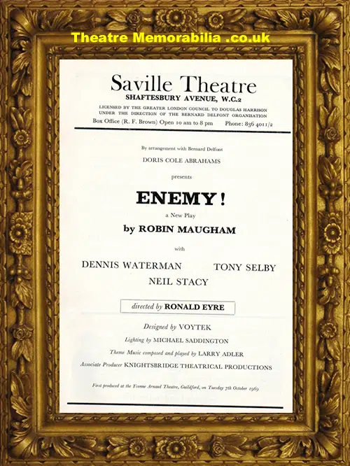 London Savile Theatre - Enemy - 1970 - Dennis Waterman