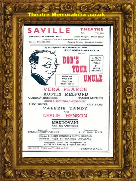 London Saville Theatre – Bob’s Your Uncle – 1948 – Lionel Blair