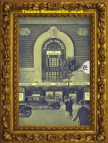 London Saville Theatre – Inside Stand – 1935