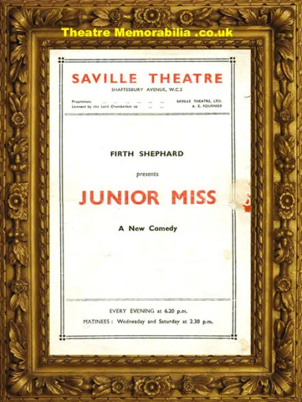 London Saville Theatre – Junior Miss – 1940s – Linda Gray
