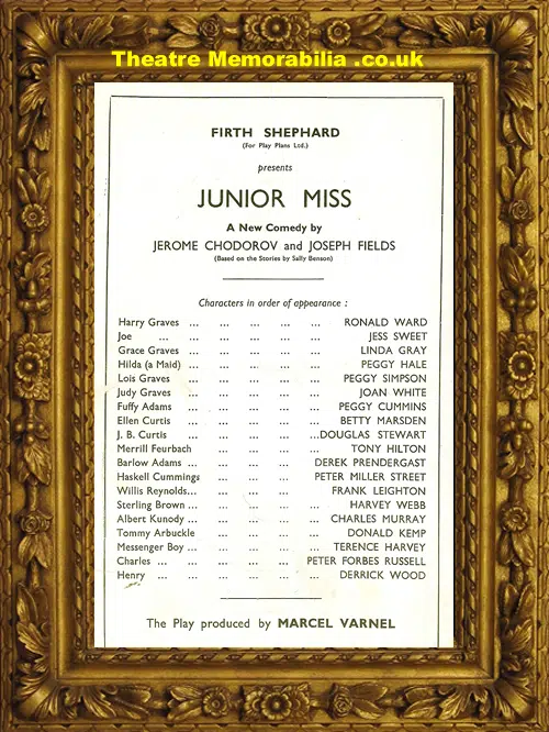London Saville Theatre - Junior Miss - 1940s - Linda Gray