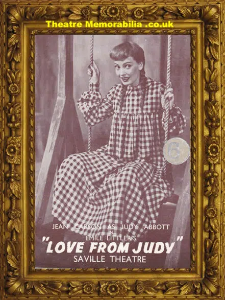 London Saville Theatre – Love From Judy – 1952 – Jean Carson