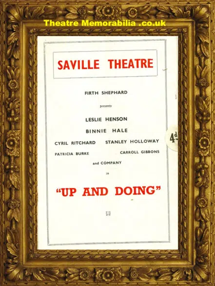 London Saville Theatre – Up And Doing – 1940s