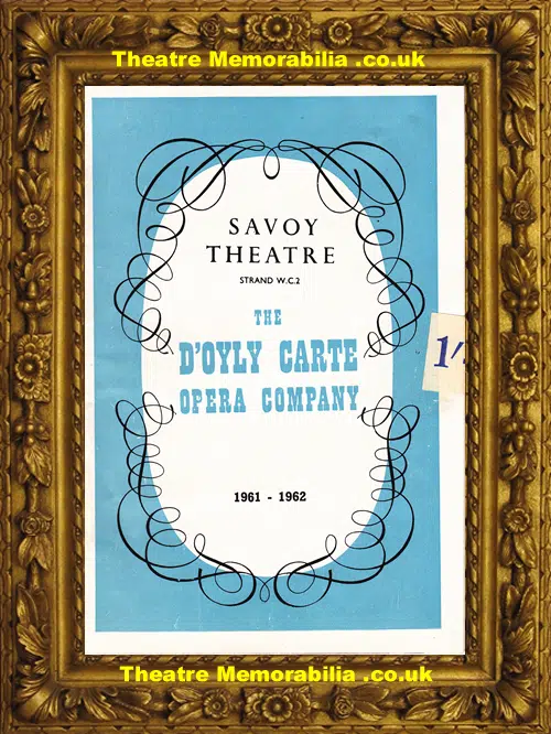 London Savoy Theatre - D'oyly Carte Opera Company Iolanthe 1961