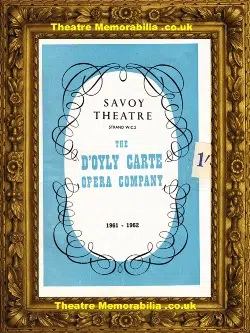 London Savoy Theatre – D’oyly Carte Opera Company Iolanthe 1961