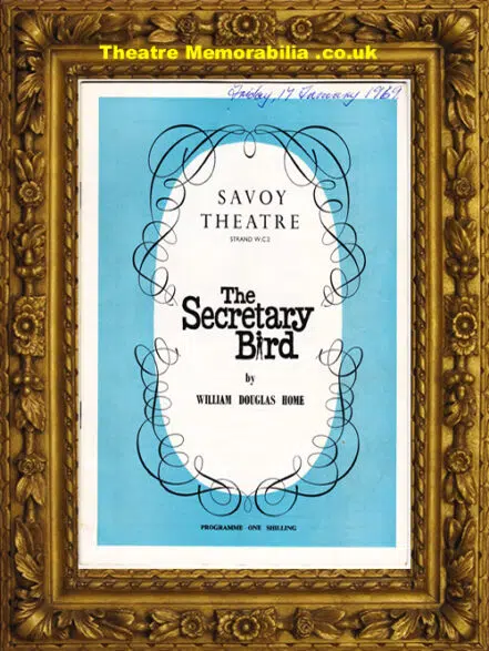 London Savoy Theatre – The Secretary Bird – 1969 – Judith Arthy
