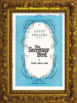 London Savoy Theatre – The Secretary Bird – 1969 – Judith Arthy