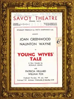 London Savoy Theatre - Young Wives Tale - 1949
