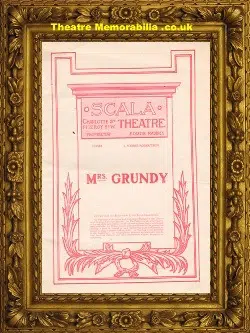 London Scala Theatre - Mrs Grundy - 1905