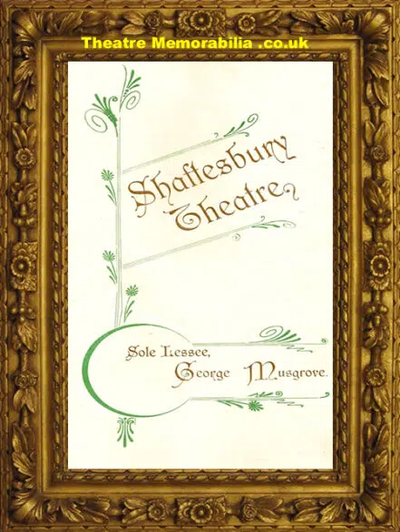London Shaftesbury Theatre – Are You A Mason – 1901