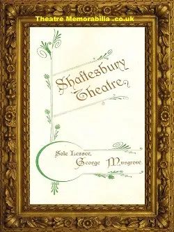 London Shaftesbury Theatre – Are You A Mason – 1901