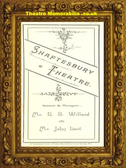 London Shaftesbury Theatre – Judah – 1890