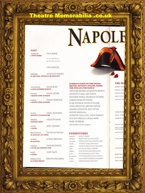 London Shaftesbury Theatre - Napoleon Musical - 2000 - Full Set