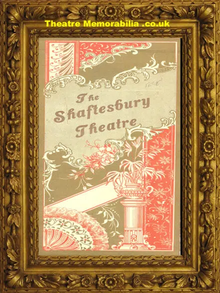 London Shaftesbury Theatre – The Belle Of New York – 1898