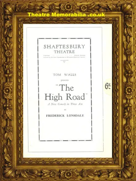 London Shaftesbury Theatre – The High Road – 1940’s
