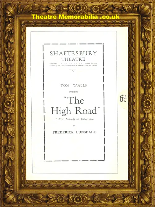 London Shaftesbury Theatre - The High Road - 1940's