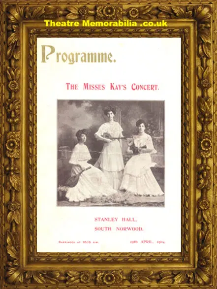 London South Norwood Stanley Hall Concert Programme 1904