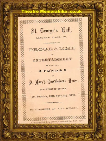London St Georges Hall Theatre – Man That Hesitates – 1888