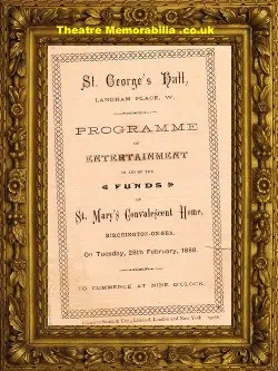 London St Georges Hall Theatre – Man That Hesitates – 1888