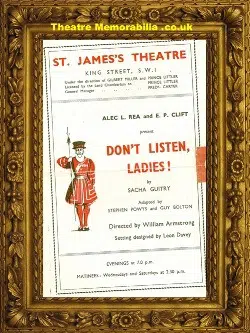 London St James Theatre - Don't Listen Ladies - 1940's