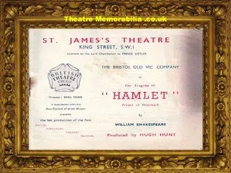 London St James Theatre - Hamlet - 1940's Donald Sinden