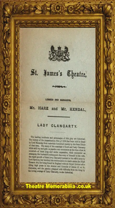 London St James Theatre – Lady Clancarty – 1940’s