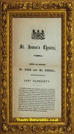 London St James Theatre – Lady Clancarty – 1940’s
