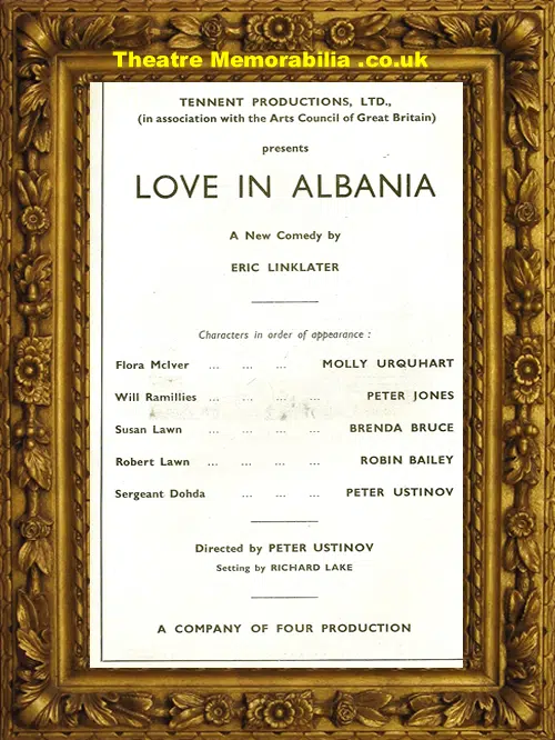 London St James Theatre - Love In Albania - 1949 Peter Ustinov