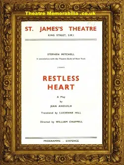 London St James Theatre – Restless Heart – 1957 Donald Pleasence