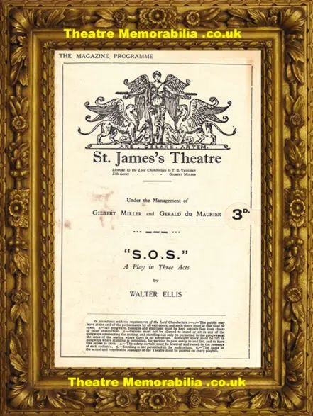 London St James Theatre – SOS – 1928 – Gracie Fields