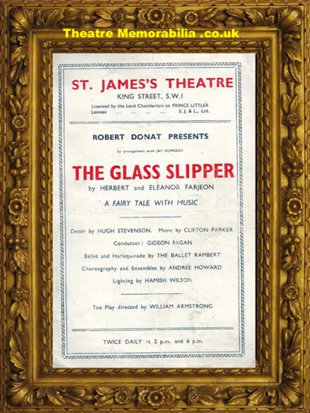 London St James Theatre – The Glass Slipper – 1940’s