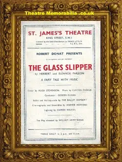 London St James Theatre - The Glass Slipper - 1940's