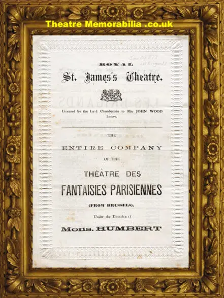 London St James’s Theatre – Fantasies Parisiennes – 1873