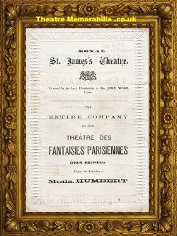 London St James’s Theatre – Fantasies Parisiennes – 1873