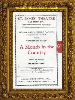 London St James's Theatre - Month In The Country - 1943