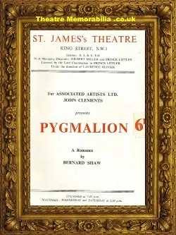 London St James’s Theatre – Pygmalion – 1953