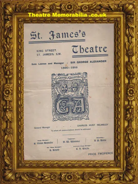 London St James’s Theatre – The Basker – 1919