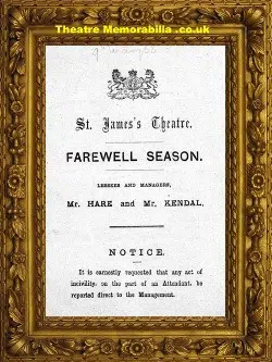 London St James’s Theatre – The Ironmaster – 1888